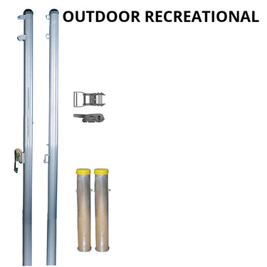 Recreational Outdoor Volleyball Uprights (2-3/8 in. Galvanized Steel Pole)